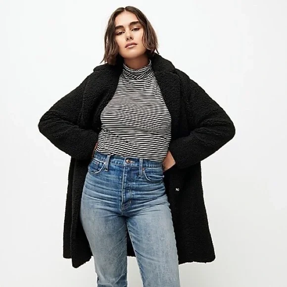 JCrew teddy sherpa topcoat NWT XXS